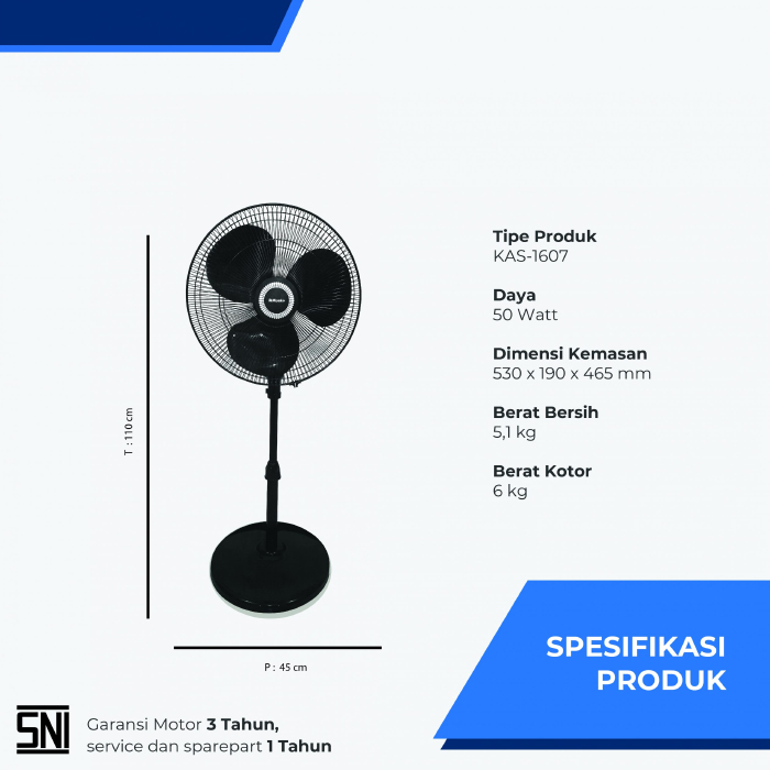 Miyako Standing Fan - KAS1607
